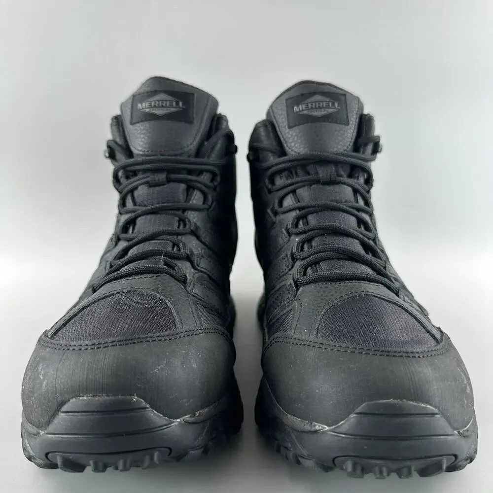 Merrell Moab 2 Mid Tactical Men Size 10.5 Black Waterproof Vibram Boots J15853